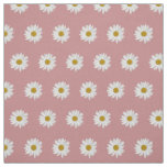 Dusty Rose Bohemian Daisy Pattern Fabric