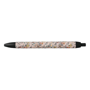 Dusty Rose Boho Floral Watercolor Basic Pen