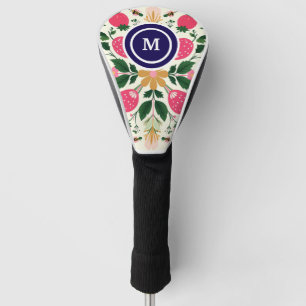 Dusty Rose Boho Floral Watercolor Custom Golf Head Cover