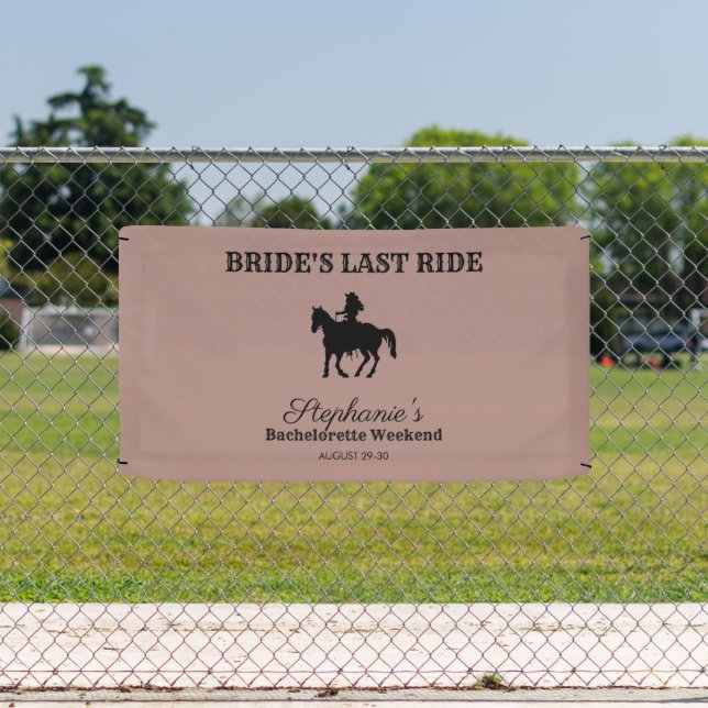 Dusty Rose Bride's Last Ride Bachelorette Weekend  Banner (Insitu)