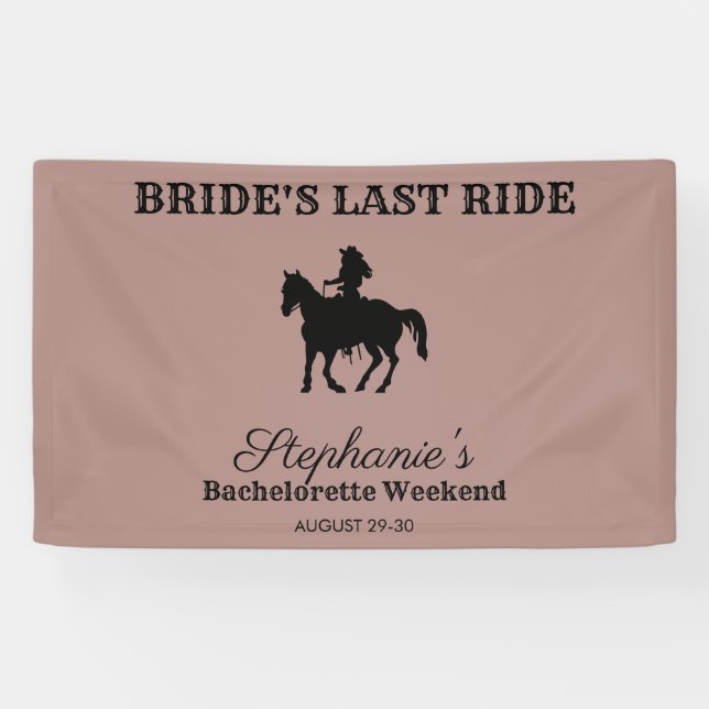 Dusty Rose Bride's Last Ride Bachelorette Weekend  Banner (Horizontal)