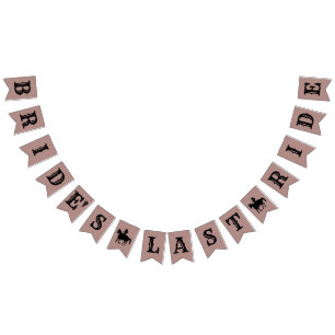 Dusty Rose Bride's Last Ride Bachelorette Weekend  Bunting Flags