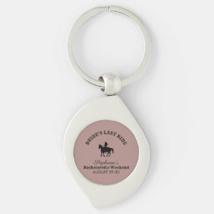 Dusty Rose Bride's Last Ride Bachelorette Weekend  Keychain