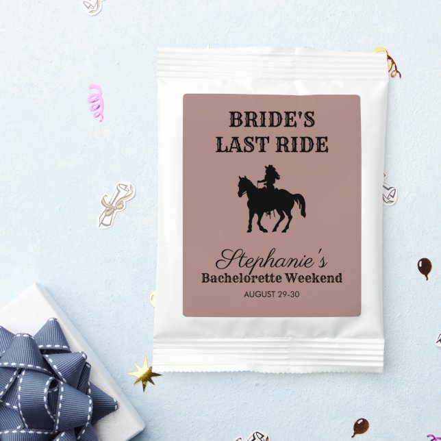 Dusty Rose Bride's Last Ride Bachelorette Weekend  Margarita Drink Mix (Packets)