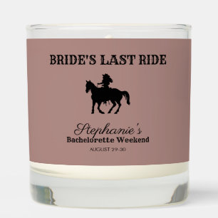 Dusty Rose Bride's Last Ride Bachelorette Weekend Scented Candle
