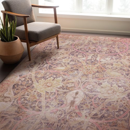 Dusty Rose Bullerswood Hammersmith Birds Morris Rug