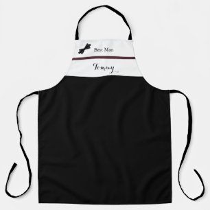 Dusty Rose Burgundy Best Man Wedding Apron