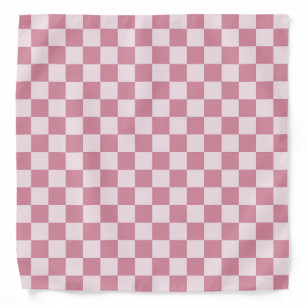 Dusty rose checkerboard pattern bandana