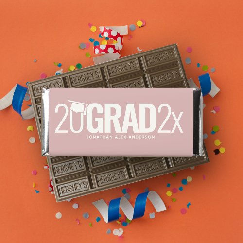 Dusty Rose Chocolate Graduation Party Favor Hershey Bar Favors
