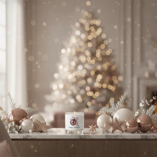 DUSTY ROSE CHRISTMAS ORNAMENT CANDLE SCENTED