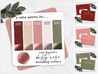 Dusty Rose Cinnamon Champagne Green Wedding Suite