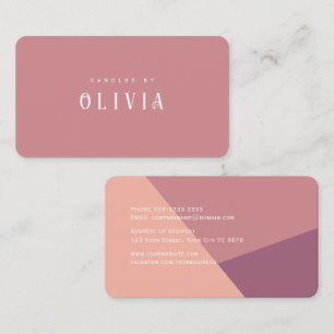 Dusty Rose Color Block - elegant cute  Business Card