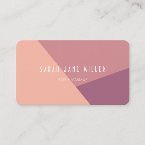 Dusty Rose Color Block _ modern  Business Card