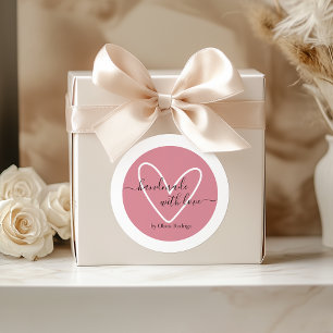 Dusty Rose Custom Thank You Sticker Packaging