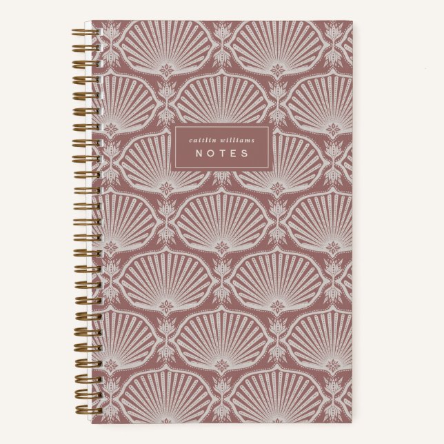 Dusty Rose | Deco Fans Personalized Notebook (Front)