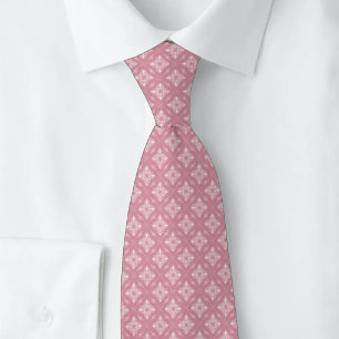 Dusty Rose Diamond Starburst Neck Tie