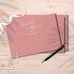 Dusty Rose Elegant Script Simple Return Address Envelope<br><div class="desc">Featuring signature script names,  this elegant return address envelope can be personalized with your names and address details in chic white lettering on a dusty rose background. You can customize the background to your favorite wedding theme color. Designed by Thisisnotme©</div>