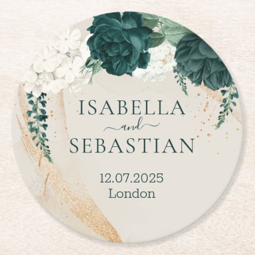 Dusty Rose Emerald Botanical Wedding