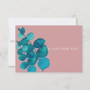 Dusty Rose Eucalyptus Leaves Gift Certificate