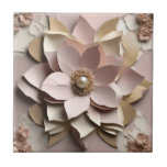Dusty Rose Floral - Ceramic Tile  