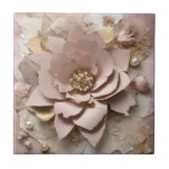 Dusty Rose Floral - Ceramic Tile