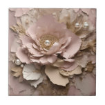Dusty Rose Floral - Ceramic Tile 