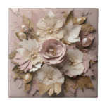 Dusty Rose Floral - Ceramic Tile 