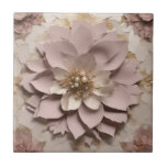 Dusty Rose Floral - Ceramic Tile 