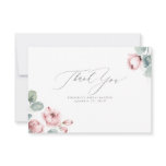 Dusty Rose Floral Elegant Small Thank You Dusty Rose Floral Elegant Small Thank You