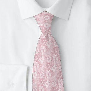 Dusty Rose Floral Neck Tie