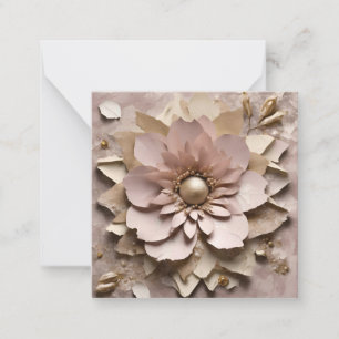 Dusty Rose Floral Note Card - Any Occasion