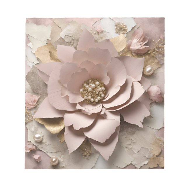 Dusty Rose Floral - Notepad (Front)