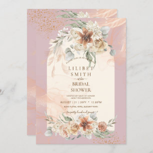 Dusty Rose Floral Pampas Grass Boho BRIDAL SHOWER