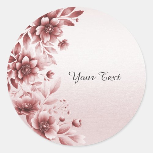 Dusty Rose Floral Sticker