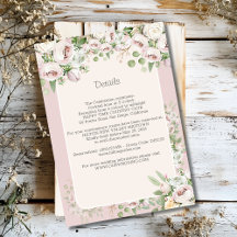 Dusty rose floral watercolor wedding
