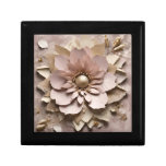Dusty Rose Floral - Wooden Keepsake Box 