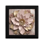 Dusty Rose Floral - Wooden Keepsake Box