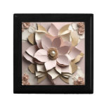 Dusty Rose Floral - Wooden Keepsake Box 