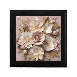 Dusty Rose Floral - Wooden Keepsake Box 