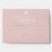 Dusty Rose Florals Wedding Invitation Envelope | Zazzle