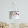 Dusty Rose Florals Wedding Water Bottle Label