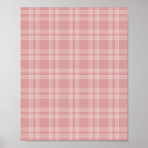 Dusty Rose Gingham Poster