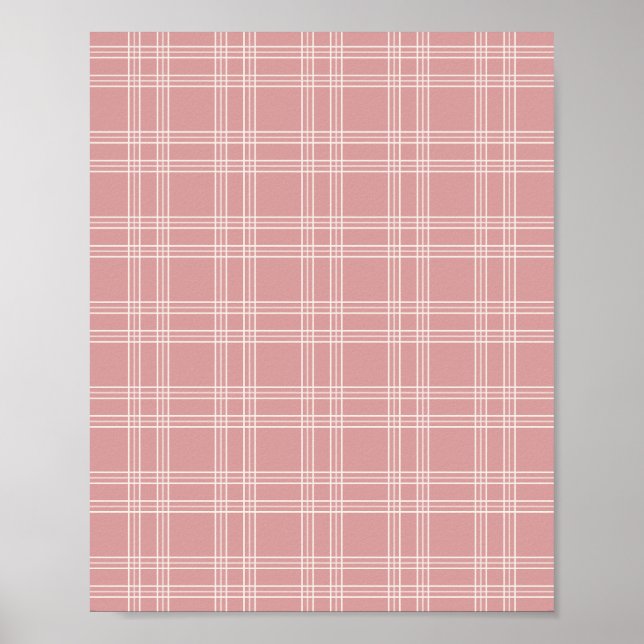 Dusty Rose Gingham Poster (Front)