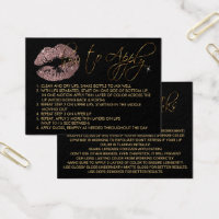 Dusty Rose Glitter Lips - How to Apply Business Card