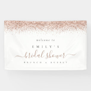 Dusty Rose Glitter Welcome to Bridal Shower Banner