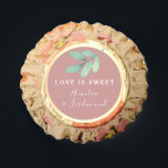 Dusty Rose Greenery Wedding Favor Candy Sticker<br><div class="desc">Add a charming touch to your wedding treats with these dusty rose candy labels,  featuring watercolor eucalyptus greenery and romantic script. Designed for Reese’s® Peanut Butter Cups,  these “Love is Sweet” favor stickers are perfect for dessert tables,  welcome bags,  or take-home gifts that leave a lasting impression.</div>