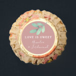 Dusty Rose Greenery Wedding Favor Candy Sticker<br><div class="desc">Add a charming touch to your wedding treats with these dusty rose candy labels,  featuring watercolor eucalyptus greenery and romantic script. Designed for Reese’s® Peanut Butter Cups,  these “Love is Sweet” favor stickers are perfect for dessert tables,  welcome bags,  or take-home gifts that leave a lasting impression.</div>