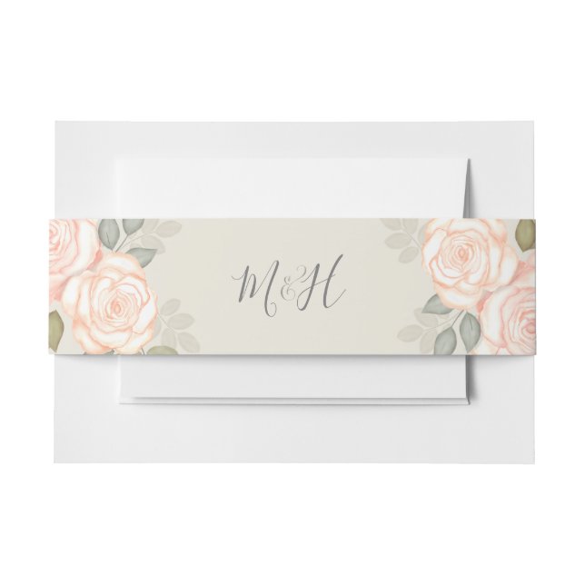 Dusty Rose Invitation Invitation Belly Band (Front Example)