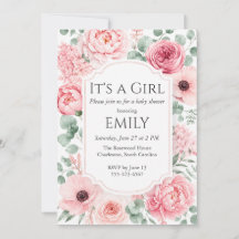 Dusty Rose It’s a Girl Baby Shower