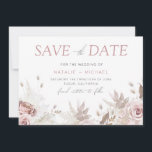 Dusty Rose & Ivory Boho Floral Blush Wedding Save The Date<br><div class="desc">Dusty Rose & Ivory Boho Floral Blush Wedding Save the Date

See matching collection in Niche and Nest Store</div>